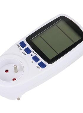 220V AC FR Dgtal LCD Power Meter Wattmeter Socket Wattage