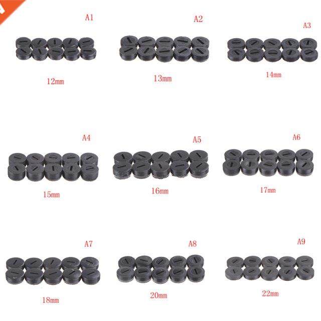 Dia. 12/13/14/15/16/17/18/20/32MM 10pcs Black Plastic Screw
