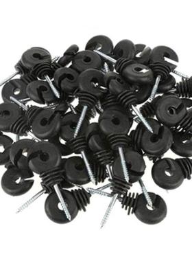 100Pcs Electric Fence Offset Ring Insulator Fencing Screw in