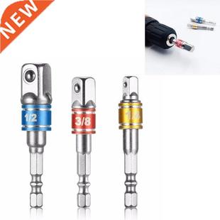 Drill Power Adaptor 3Pcs Exension Drive Hex Socket 1Set Bit