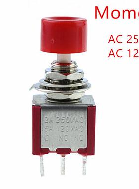 AC 2A/250V 5A/120V 6 Pin DPDT Momenty Push Button Switch 6