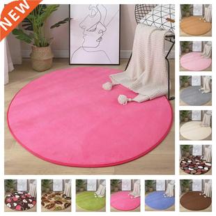 Newest Round Coral Velvet Carpet Color Water Absorption Sofa