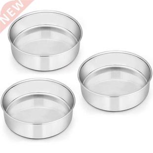Cake Tin Steel Inch Layer Stainless Round Baking for