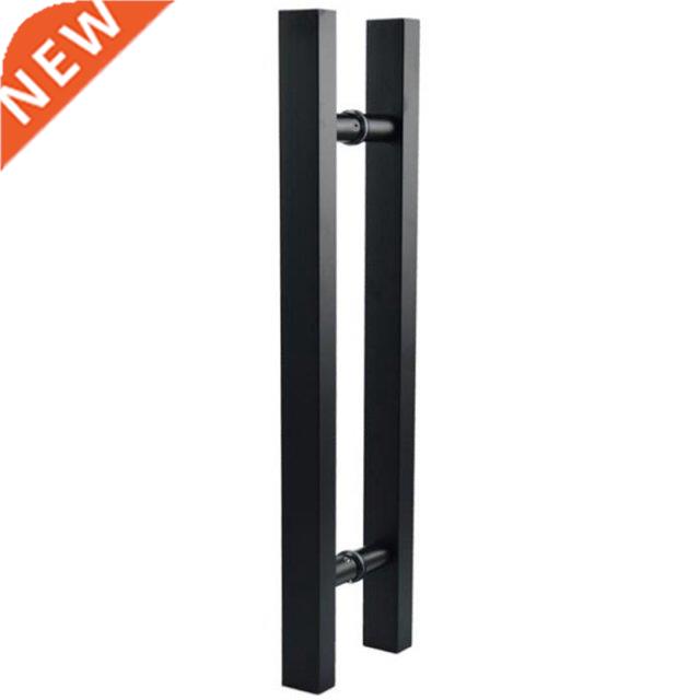 2 Pcs Black Stainless Steel Wooden Door Handle Glass Door Ha