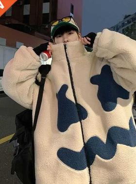 2021 Man Teddy Bear Coat Autumn Winter Plush Thick Black Blu