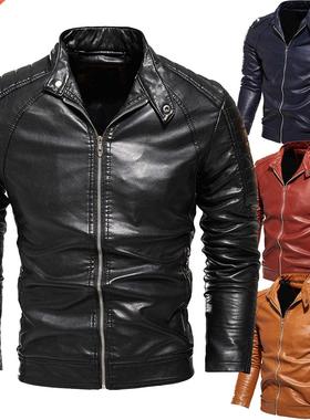 Autumn Winter Leather Jacket For Men Hiking Travel Jacket Ca