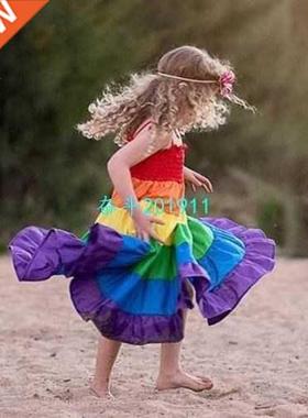 Newborn Kids Baby irls Rainbow Paeant Party Party Weddin