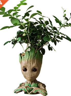 Groot Flowerpot Cute Model Toy Pen Pot Flower Pot Planter Fi