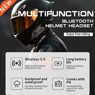 Multifunction Helmet Intercom Stereo Device Headsets Bluetoo