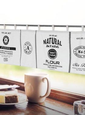 Vintage Half Curtain Drape Panel Blackout for Kitchen Cabine