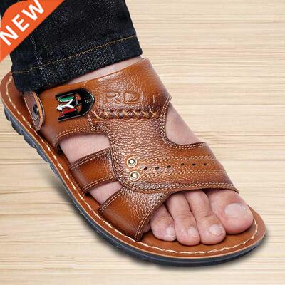 Genuine Leather Men Sandals Male Summer Shoes Outdoor Casual