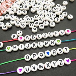 Acrylic Spacer Beads 100pcs Oval 4x7mm Letter Alph lot