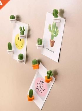 6pcs/Set 3D Cute Succulent Plant Rridge Message Board Remind