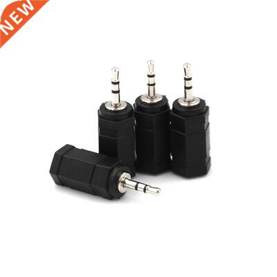 4 PCS Black 2.5mm Male To 3.5mm Female Audio Stereo Headphon