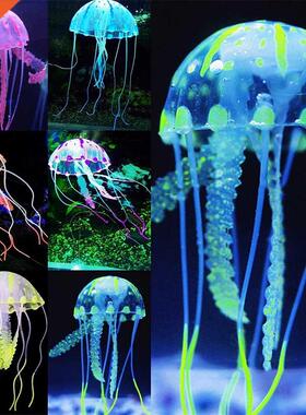 Fluorescent Artificial Jellyfish for Aquarium Fish Tank Deco