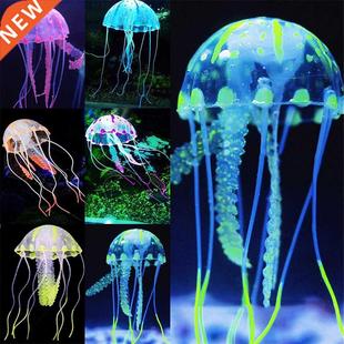 for Jellyfish Aquarium Fish Deco Fluorescent Tank Artificial