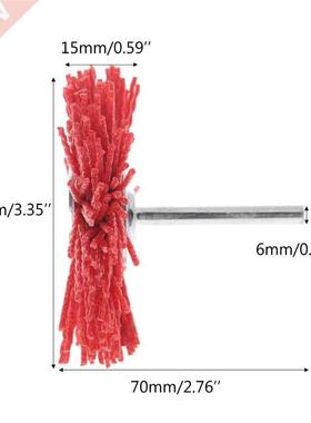 Deburring Abrasive Steel Wire Brush Head Polishing Red Nylon