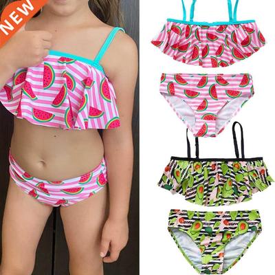 2-14years Girls Swimsuit Infantil Tankini Pineapple Children