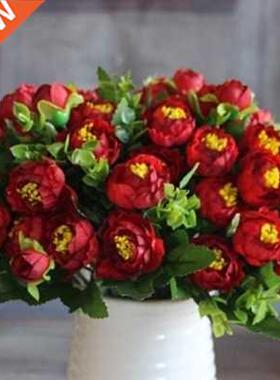 Artificial Red Spring Flowers 15 Flower Heads Pearl Tea Rose
