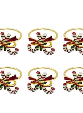 6 Pack Napkin Rings for Table Wedding Receptions, Christmas,