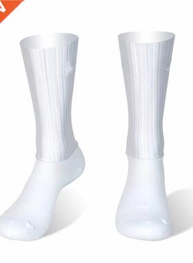 Anti Slip Silicone Summer Aero Socks Whiteline Cycling Socks