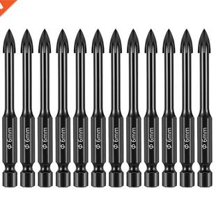 12Pieces Glass Concrete Drill Bit Set for Brick, Tile, Plast