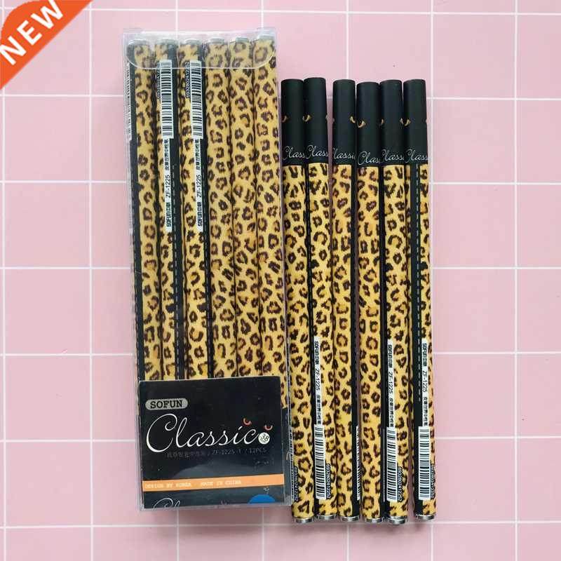 3pcs/lot Cute Classic Leopard Diamond Gel Pen Rollerball Pe