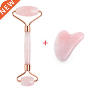 Quartz Jade Roller Heart Guasha Scraping Board Slimming Face