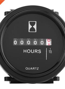 DC 10-80V Round Mechanical Hour Meter Gauge Timer Hourmeter