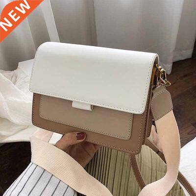 LEFTSIDE Contrast color Leather Crossbody Bags For Women 202