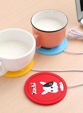 USB Cartoon Warmer Thermostatic Heating Coaster Cup Drink Wa
