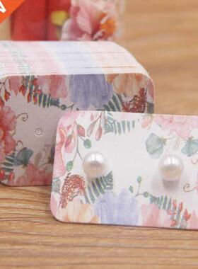 100PC multi flower pattern small earring paper package card