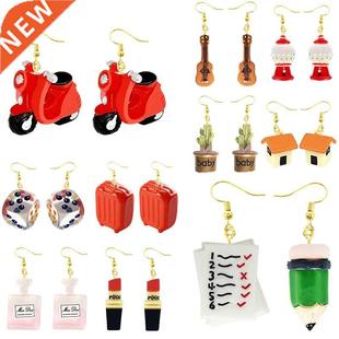 Dangly Handmade Earrings Jewelry rendy Fashion Cute