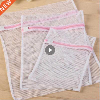 3size Zippered Mesh Laundry Wash Bags Protection Net Foldabl