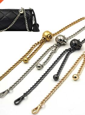 Metal + Leather Cross Body Bag Chain Strap Adjustable Round