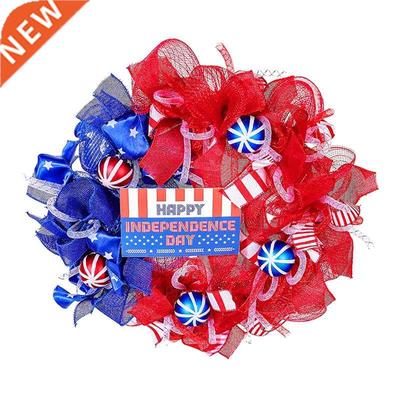 30cm Patriotic Wreath Independence Day Wreath Porch Front Do