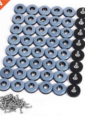 48Pcs Furniture Gliders PTFE Easy Moving Sliders with Screw