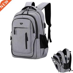 Backpack Laptop Solid Capacity High Gray Men Oxford Big 15.6