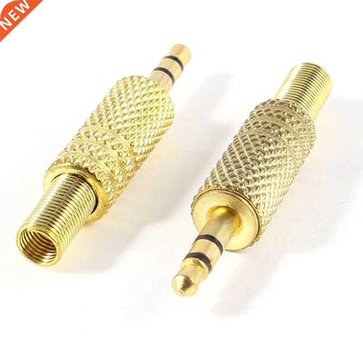 2 Pcs Gold Tone Alloy .5mm 1/8