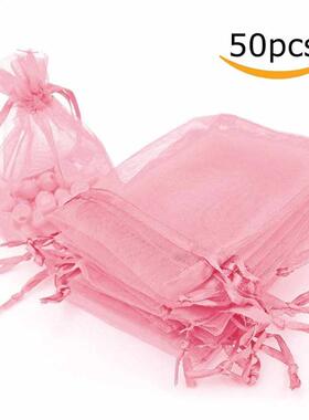 50Pcs Organza Bag Jewelry Packaging Gift Candy Wedding Party
