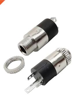 5Pcs Silver .5MM Stereo Female Sockect Jack with Screw .5