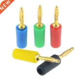 Plug Weld plated Head Lantern 2mm Banana Small 2MM Gold 5PCS