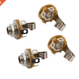 Audio Pole 4Inch Jack 6.35mm Female Plug Mono 4Pcs