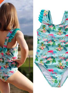 2021 Flamingo Girls Swimsuits One Piece Swimwear 3-10years K