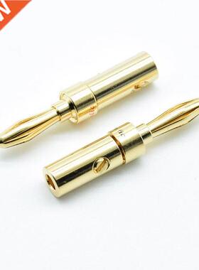 4pcs/2pairs Red Black 4mm 4.5mm Budweiser Gold-plated Audiop