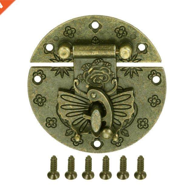 58mm Vintage Butterfly Clasp Alloy Wooden Jewelry Box Latch