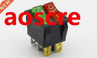 Green Light Switch Off Pin Rocker Red KCD2 With Double