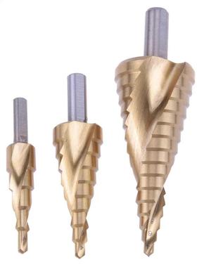 Pcs Stee 4-12/20/2mm Helix Spiral Cone Hole Cutters Steppe