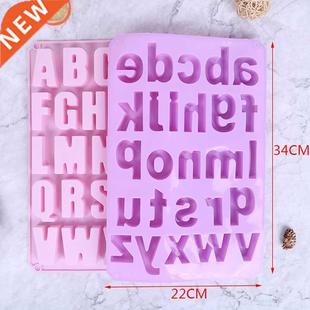 Chocolate Mould Pan Silicone Cak Soap Ice Bar Alphabet Candy