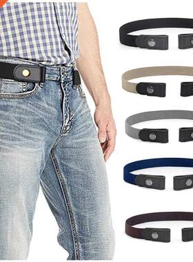 No Buckle Show Belt for Men Buckle Free Sretch Belt for Jean